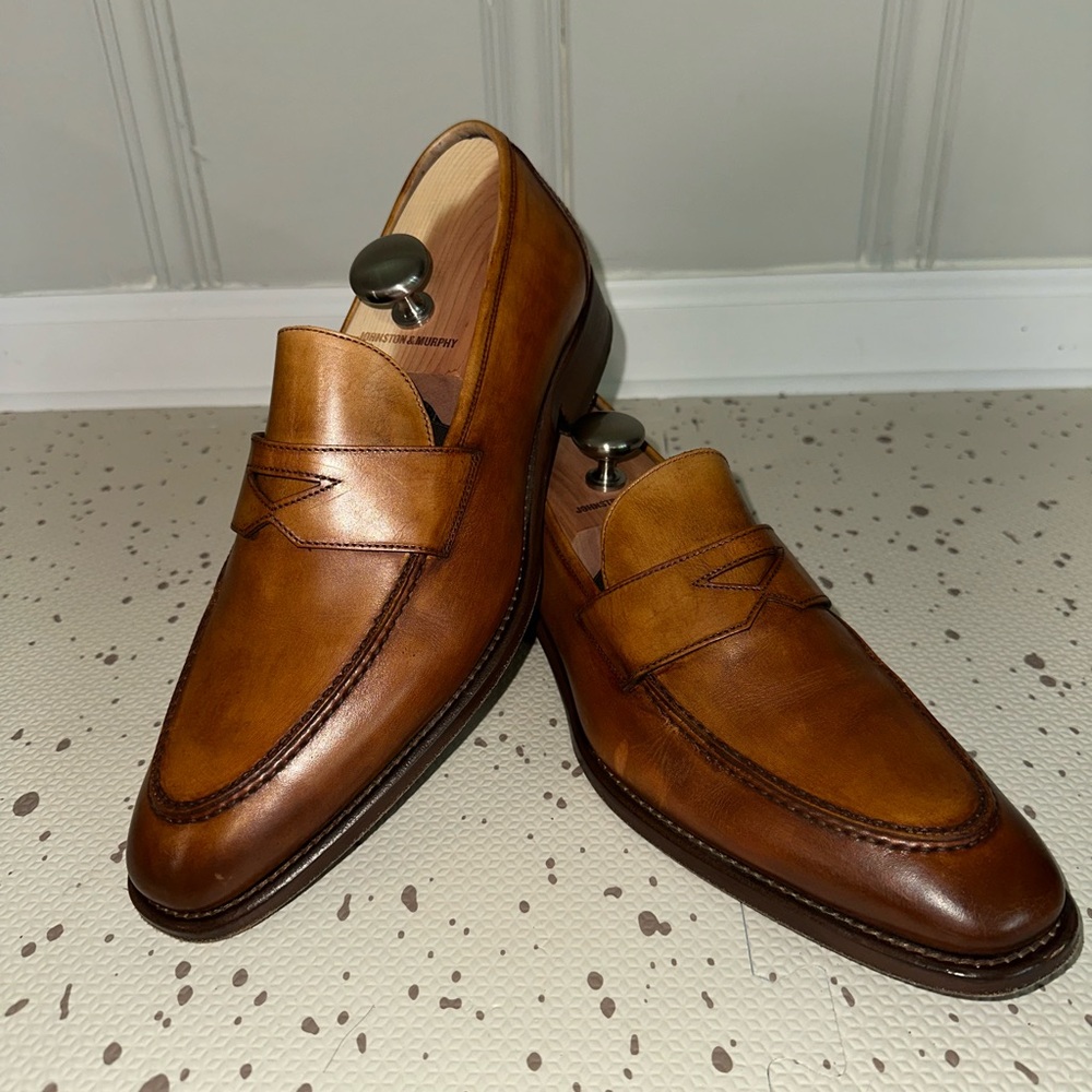 Johnston & Murphy Brown Leather Penny Loafers
